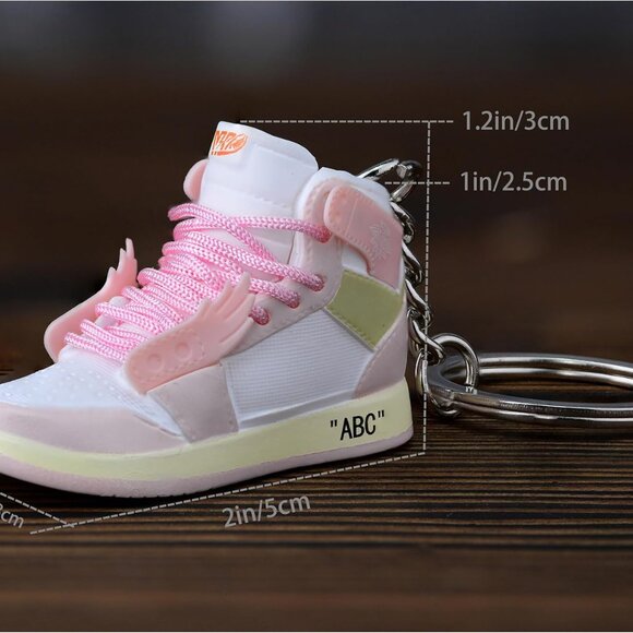 3D Sneaker Keychain Men Women Retro Gift Pack Mini Shoe Accessories - Picture 2 of 9